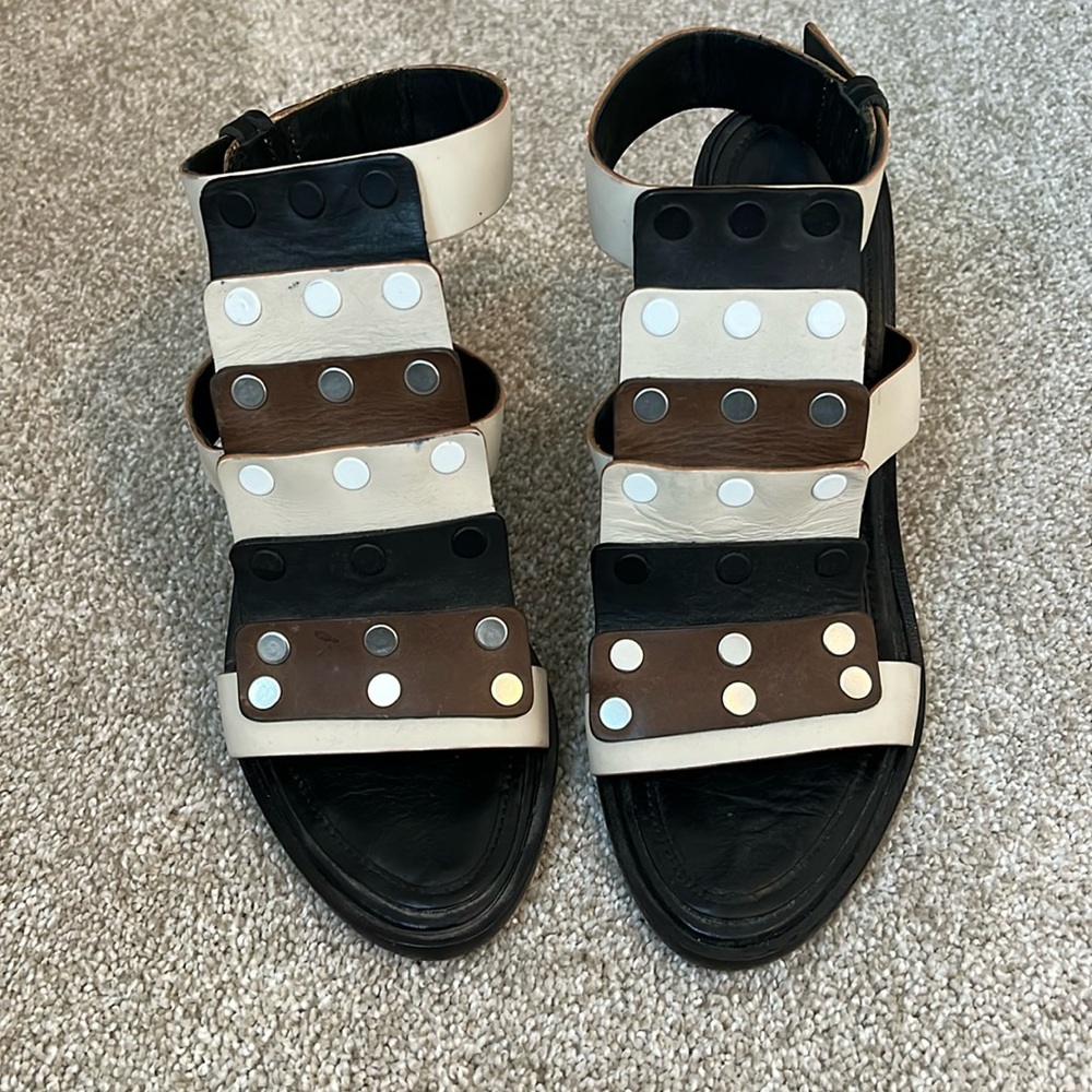 Rag & Bone Deane multicolor Block Heel Sandals 37.5